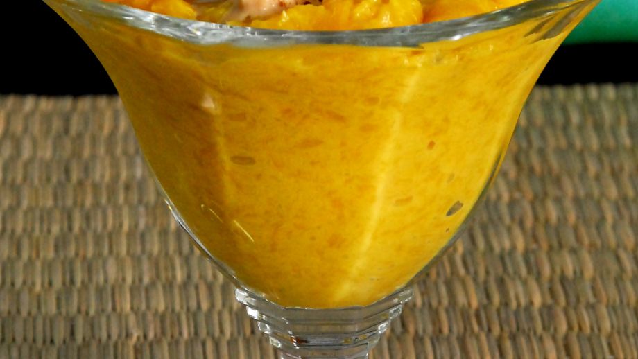 Compota caliente de mango con helado de dulce de leche y caramelo de miel -  Julius - Julio Bienert - Receta - Canal Cocina