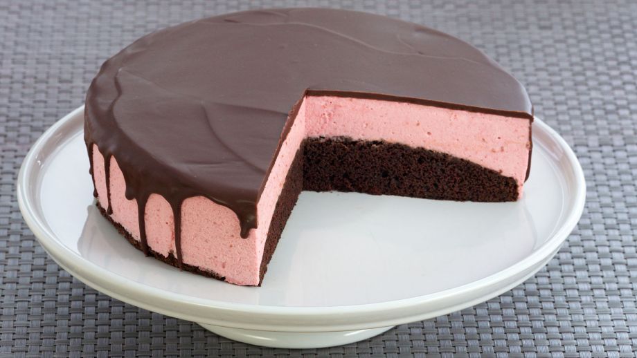 Tarta de chocolate negro y mousse de frambuesa (Raspberry & Dark Chocolate  Mousse Torte) - Anna Olson - Receta - Canal Cocina
