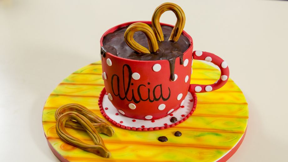 Tarta fondant taza de chocolate con churros - Jessica Déniz - Receta -  Canal Cocina