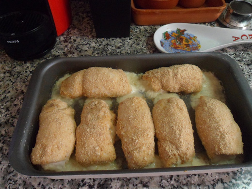 Rollitos de pollo con jamón y queso al horno - - Receta - Canal Cocina