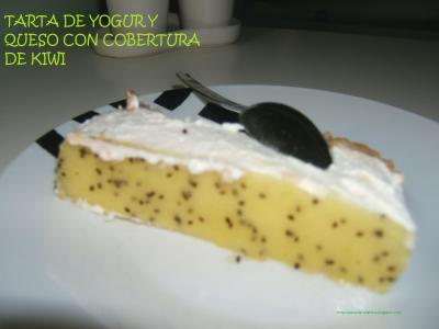 TARTA DE YOGUR Y QUESO CON COBERTURA DE KIWI (concurso Danone) - - Receta -  Canal Cocina